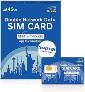 Prepaid 4G LTE Cellular SIM Card Support AT&T, T-Mobile Network - USA Data Only SIM for Unlocked Security Cameras/Router/Mobile WiFi Hotspot/Watch/GPS Tracker iot Devices