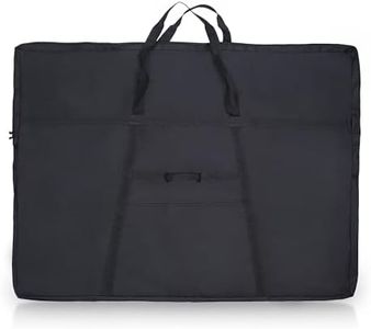 Jjring Dacron Light Weight Large Size Art Portfolio Tote Bag, 32x42" Black Carring Storage Case for Poster, Sketching and Drawing
