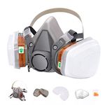 ANUNU Reusable Respirators Paint Respirator with Filters Half Facepiece Respirator Against Dust for Paint Epoxy Resin Welding Chemical Woodworking DIY and Other Work Protection