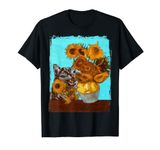 Vincent van Gogh Famous Painting Sunflower Art Cat Lover T-Shirt