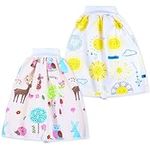 2 Packs Waterproof Diaper Skirt for Potty Training Baby Comfy Cloth Diaper Skirt for Boys and Girls Night Time