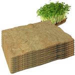 NASSMOSSE Micro greens Planting Mat, 8Pcs Hemp Mats for Growing Microgreens, 10x20'' Microgreens Growing Kit, Organic Seed Sprouts Growing Mat Jute Mat, for Seed Starter Trays