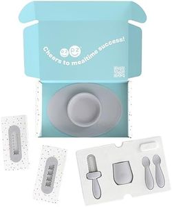 ezpz Kit 2: Learn to Eat and Drink Pewter - Start Solids + Baby-Led Weaning