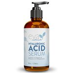 Eva Naturals Anti-Aging Hyaluronic Acid Serum For Face - Professional & Potent Hydrating Anti-Wrinkle Formula For Fine Line & Uneven Skin Tone - Contains Vitamin C, B, & E, Paraben Free (240 ml)