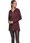 Urban Classics Women's Ladies Sweat Parka Cardigan, Red (Redwine 02243), 3XL