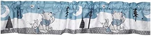 Disney Baby Forever Pooh Blue/White Bear Window Valance by Lambs & Ivy