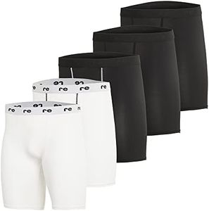5 Pack: Big and Tall King Size Mens Compression Short Biker Shorts Men Spandex Sports Workout Gym Yoga Base Layer Tight Skins Active Athletic Running Underwear Briefs Quick Dry Fit- Set 10, 4X