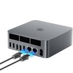 Beelink EQR6 AI Mini PC, AMD Ryzen 7 7735HS(6nm, 8C/16T) up to 4.75GHz, Mini Computer 24GB DDR5 RAM 500GB M.2 PCIE4.0 SSD, Micro PC 4K@60Hz Dual Display, Built-in PSU Copilot WiFi6/BT5.2/1000Mbps