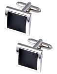 Jonwo Black Tone Square Men's Cufflinks in a Gift Box Classic Tuxedo Cuff Link for Wedding Formal Business Shirt