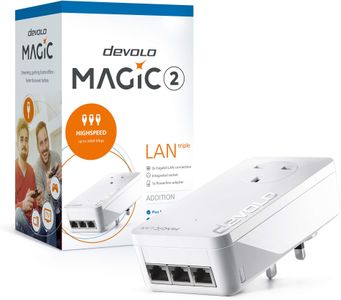 devolo Magic 2-2400 LAN Triple Powerline Adapter – 3x Gigabit Ports, 2400 Mbps