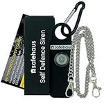 Personal Alarms For Women Super Loud Siren and Flashing LED Light including Silver Chain and Personal Safety Guide thus ideal Keyrings for Women Men and Elderly Self Defence Weapons UK Legal