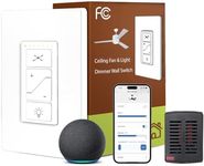 Ceiling Fan Remote Control Kit, Universal Smart WiFi Ceiling Fan Remote Control with Small Size Receiver for Hunter/Harbor Breeze/Westinghouse/Honeywell/Other Ceiling Fan Compatible with Alexa