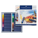 Faber-Castell Creative Studio Oil Pastels, Multicoloured, Cardboard Wallet Of 24, For Art, Craft, Drawing, Sketching, Home, School, University, Colouring