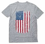 Big American Flag Vintage USA Distressed Flag - Men's T-shirt Medium Grey