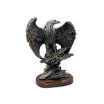 rockible Eagle Statue Eagle Sculptures Eagle Ornament Falcon Ornament Resin Artwork Home Decor Collection Adornment Sculpture for Bookshelf Bedside Tables Party Desk Gift to Men Colleague Father