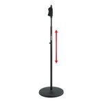 Gator Frameworks GFW-MIC-1201 Deluxe 12" Round Base Microphone Stand with One-Handed Height Adjustment Black