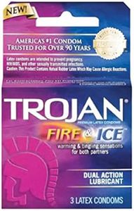 TROJAN Fire & Ice Condoms Lubricated Latex 3 Ct