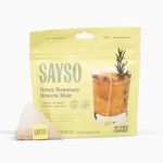 SAYSO Honey Rosemary Moscow Mule | The Original Craft Cocktail Tea Bag Mixer (Steep in Vodka & Cold Water, Enjoy in 1 Min) or Skip the Spirit for Mocktail | Organic, Certified Gluten-free & Non-GMO, 8 Count