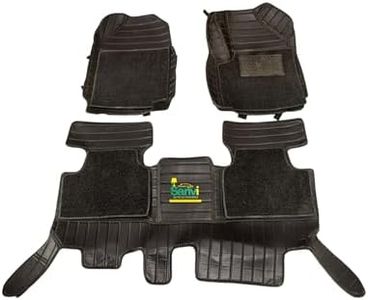 9D Premium Car Foot Mat for Jeep Compass | Luxurious & Elegant Look, 100% Waterproof and Dust Proof | Custom Fitted Car Floor Tray Mat (Black)