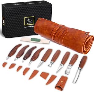 IMYMEE Wood Carving Tools Deluxe-Whittling Knife,Wood Carving Kit,Wood Whittling Kit for Beginners,Spoon Carving Kit,Woodworking Tools Set Large Wood Carving Knife Set