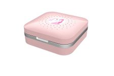 flow-med Dry Care UV – Hearing Aid Drying Box – Hearing Aid Cleaner with UV Light – Hearing Aid Dehumidifier - Hearing Aid Accessories – Pink with Storage Pouch