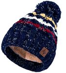 Beanie Hat Wool Knitted Nordic with Ponpon Men's Women's Winter Warm Fashion SKI Snowboard Hats (Lolly 4)