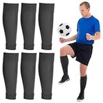 Peaken Football Sock Sleeve, 3 Pair Team Leg Sock Black Sock Sleeve Football for Football Running or Training Beginner (Adult, Black)