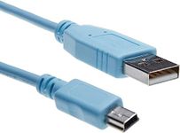 RiteAV - USB Console Cable (Compatible with Cisco CAB-Console-USB), 6ft in Length, USB Type A to USB Type Mini B, Rollover Console Cable, USB 2.0, Connect to Routers, Switches, and Firewalls