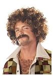 Disco Dirt Bag Wig and Mustache Sta