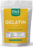 Gelatin (1lb 454g) by Elo’s Premium |100% All-Natural Food Grade powder Unflavored Thickener| Packaged In Canada| Used As Thickener, Stabilizer, Texturiser| Non-GMO, Gluten Free| Make Yogurt, Fruit Gelatins, Puddings and more