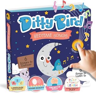 Ditty Bird Musical Books for Toddlers | Bedtime Sound Book | Twinkle Twinkle Little Star Nursery Rhyme Toys | Interactive Toddler Books for 1 Year Old to 3 Year Olds | Sturdy Sing Along Talking Book