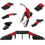 GEEZY 6 in 1 Skate Ramp Set For Scooter Skateboard Stunt Bike Inline Roller Skates BMX