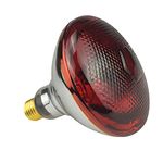 BONGBADA Heat Lamp Bulb PAR38 125 Watts 2 Pack Red Infrared Heavy Thickened Glass Lamp Bulb for Food Service, Brooder Bulb, Chicks, Pet, Bathroom, Light Therapy, Reptiles and Amphibian Use E26 Base