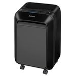 Fellowes 16 Sheet Paper Shredder for Office Use - 100% Jam Proof Mini Cut Shredder - LX210 Shreds for 20 Minutes - Powershred Office Shredder with Large 23 Litre Pull-Out Bin - DIN Level P4 - Black