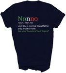 MIRABOZZI Best Funny Nonno Italian Grandfather Definition Papa Granddad Grandpa Gift Unisex Shirt Women Men T-Shirt (Navy;L)