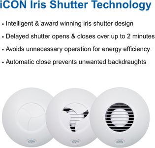 Airflow iCON 15 Timer Extractor Fan – 100mm Bathroom Ventilation