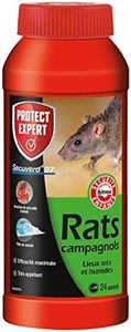 PROTECT EXPERT Anti Rats et campagnols - Efficacité Radicale - Lieux secs & humides – 24 Sachets pâtes – 240g - Prêt à l'emploi - Une Ingestion Suffit- Très Appétent RACPAT240