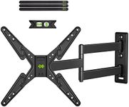 USX MOUNT Full Motion TV Wall Mount Fits for Most 26-55 Inch TVs 24" Extension Arm with Swivel Articulating Arm Rotation & Tilt, Corner Center Design TV Mount Bracket MAX VESA 400x400mm and 88lbs