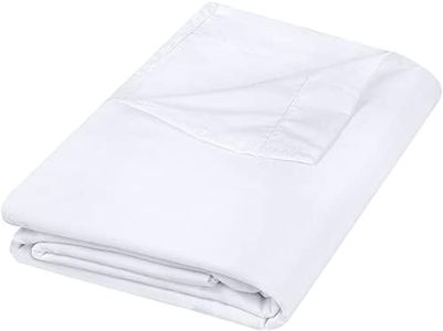 Flat Sheet (Queen White) Brushed Microfiber Breathable Extra Soft and Comfortable - Wrinkle Fade Stain and Abrasion Resistant - Hotel Quality Extremely Durable by Utopia Bedding