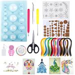 24 Pack Paper Quilling Kit, Quilling Paper Accessories, Art Beginner Quilling Paper, Quilling Paper Tool paper Filigree Painting, Include 5 Quilling Pattern for DIY Quilled Paper Crafts