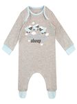 Harry Bear Baby Boys Sleepsuit Counting Sheep Long Sleeve Babygrow Grey 12-18 Months