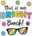 Carson Dellosa Kind Vibes Bulletin Board Set—This is One Bright Bunch Motivational Header with Sunglasses and Sun Cutouts, Bulletin Board Decor (39 pc)