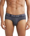 Jockey Men's Microfiber Breathable Mesh Nylon Briefs with Enhanced Cooling - Designed for Workouts & All Day Wear MM04_True Navy_L