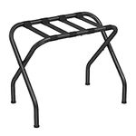 SONGMICS Luggage Rack for Guest Room, Suitcase Stand, Foldable Steel Frame, for Hotel, Bedroom, Holds up to 110 lb, 27.2 x 15 x 20.5 Inches, Black URLR001B01V1