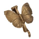 Creative Co-Op DF8464 Gold Cast Metal Butterfly Door Knocker, Antique