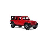 JOY JUNCTION Jeep Rubicon Model Car 1:32 Exclusive Alloy Metal Pull Back Die-cast Car Die-cast Metal Pullback Toy car with Openable Doors & Light Music (RED)