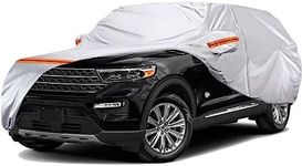 TUCAREST 6 Layers Full Car Cover for SUV- Waterproof, Insulated, Anti-UV, Snow-Proof, Hail-Resistant, Anti-Wind, All-Weather, Thickened Protection, up to 208 in