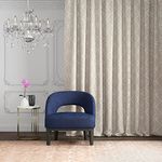 Wakefit Curtains 9 feet Long Set of 2, Curtains for Bedroom/Living Room, Door Curtains 9 feet, Modern Curtains, Polyester Curtains, Decoration Items for Home Decor (Dabbe Beige)