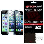 TECHGEAR [3 Pack] Screen Protectors for iPhone 5, 5th Gen - Clear Screen Protector Guards Compatible with Apple iPhone 5, 5th Gen