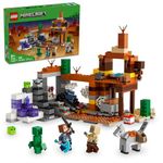 LEGO Minecraft The Badlands Mineshaft Video Game Toy, Mining Exploration Set with Minecraft Minifigures, Birthday Gift for Boys and Girls, Action Packed Minecraft Toy for Kids Ages 8 and Up, 21263